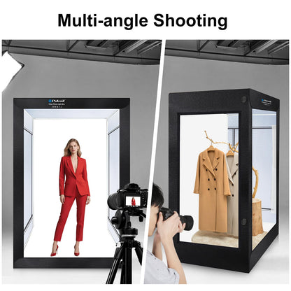 PULUZ Professional Large Photo Light Box Photography Studio, 47x31x78inch Large Lightbox Photo Video Continuous Lighting Softbox Shooting Tent Kit with 2 Colors PVC Backdrops