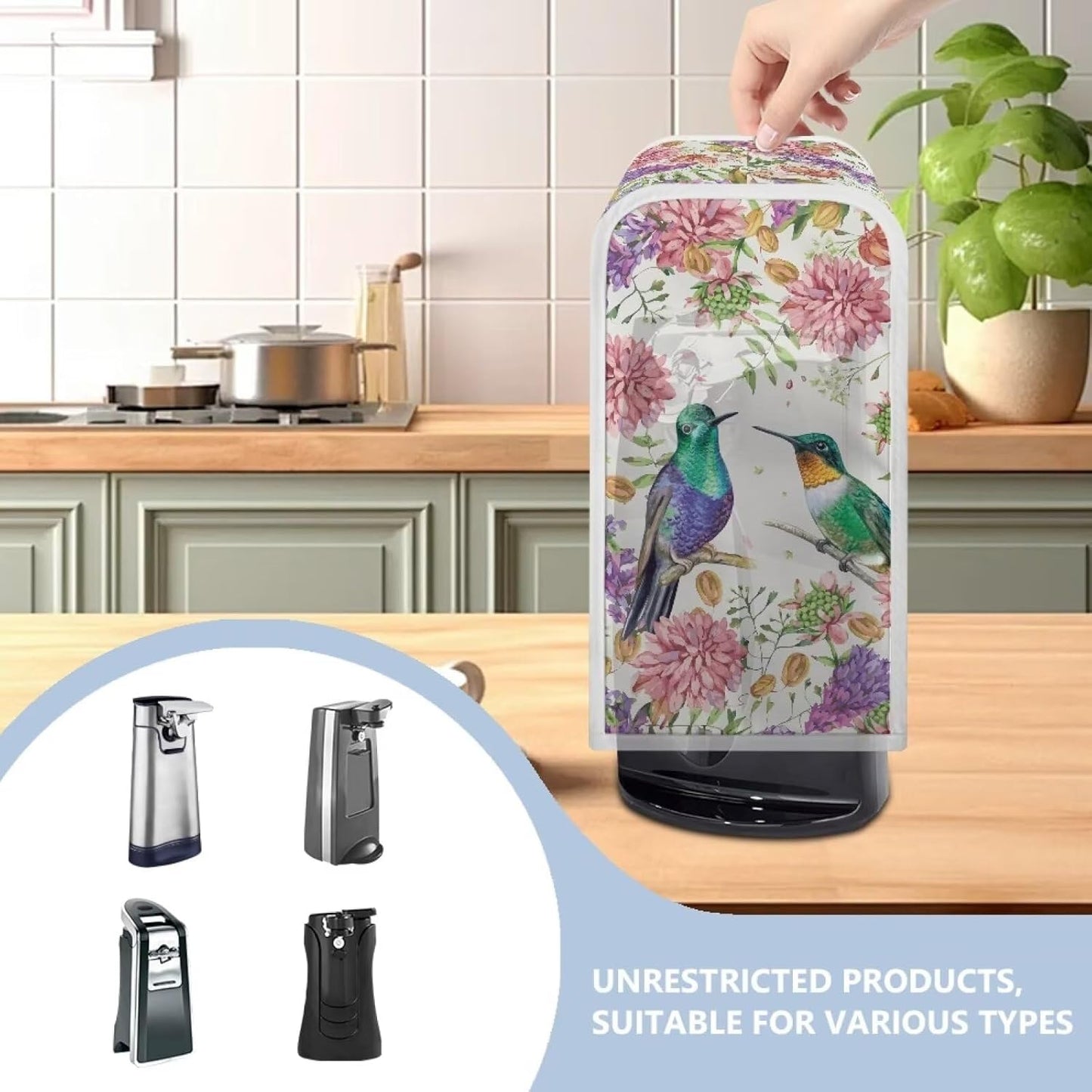 Electric Can Opener Dust Cover, Anti Fingerprint Polyester Dust Proof, Stain Resistant Cover with Elastic Fabric for
