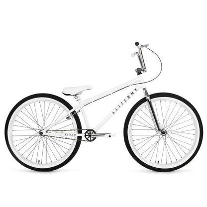 Elite BMX Bicycle 18", 20" & 26" BMX Bikes - Freestyle BMX Bike All Models Come with 3 Piece BMX Crankset (26" Outlaw, White Chrome)