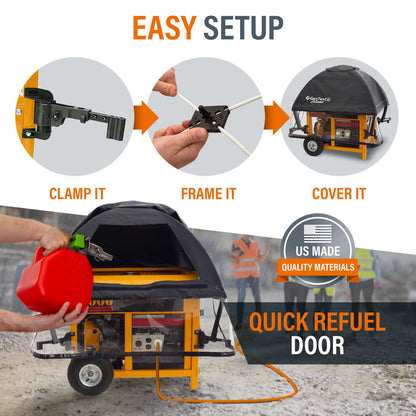 GenTent XL Open Frame Running Cover - Universal Adapter Kit Generator for Larger Generators Tent (Onyx, XL - Extreme)