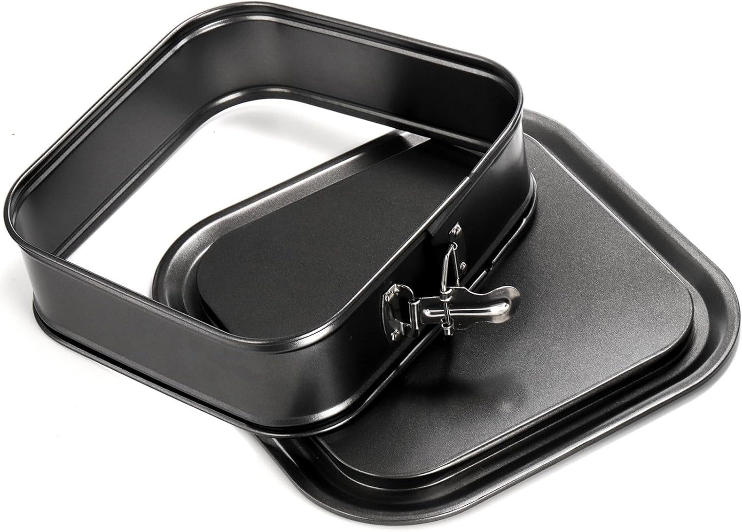 SOUJOY Set of 2 Springform Cake Pan, Non-stick Square Cheesecake Pan with Removable Bottom
