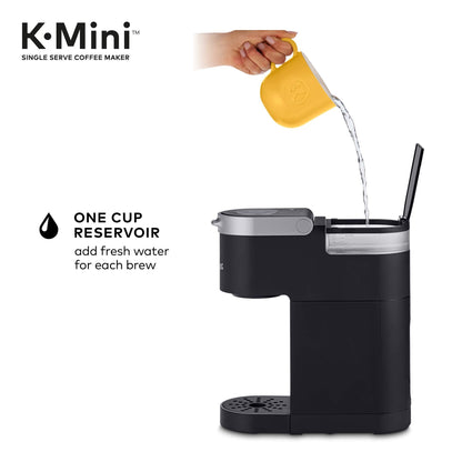 Keurig K-Mini Coffee Maker, Single Serve K-Cup Pod Coffee Brewer, Black with McCafe Classic Collection Variety Pack K-Cup Coffee Pods, 40 Count