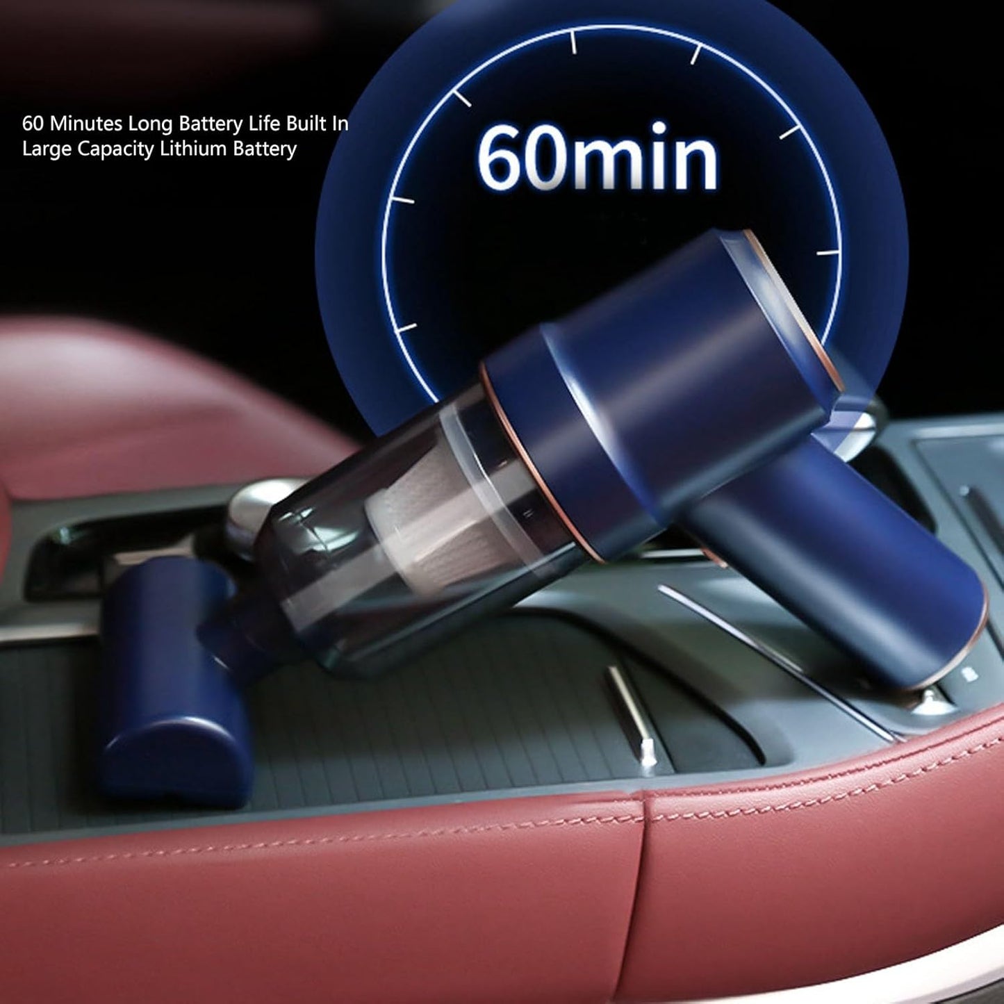 Estink Mini Handheld Vacuum Cleaner, 120W Cordless Duster for Car & Home Office Cleaning