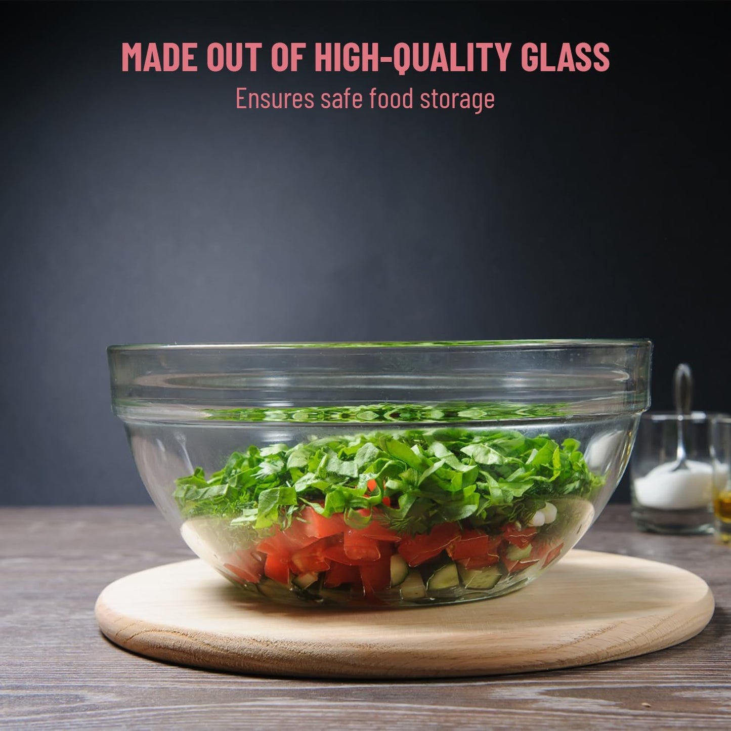 Mini Glass Prep Pinch Bowls, 3.5 inch 4 oz Clear Glass Bowls for Condiments, Set of 12 Pinch Bowls