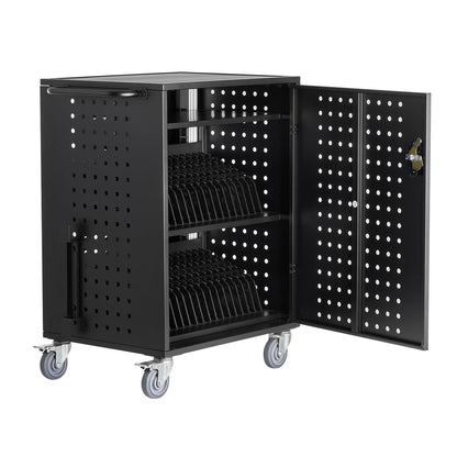 VEVOR Charging Cart, 36 Device Mobile Charging Station, Up to 15.6 in Screen Size, Office and Classroom Mobile Charging Cart, for Chromebook, Tablet and Laptop