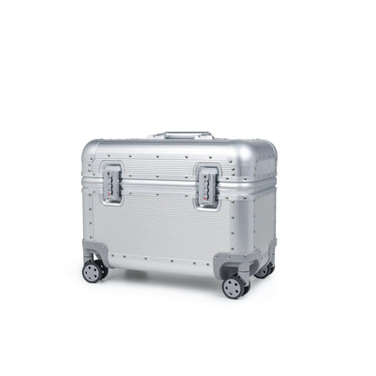 Perle Path All Aluminum Rolling Camera Case, Pilot case, Camera roller bag, Carry on, Hard Shell Photography Equipment suitcase with 4 Wheels and Telescopic Handle (Siver （only luggage)