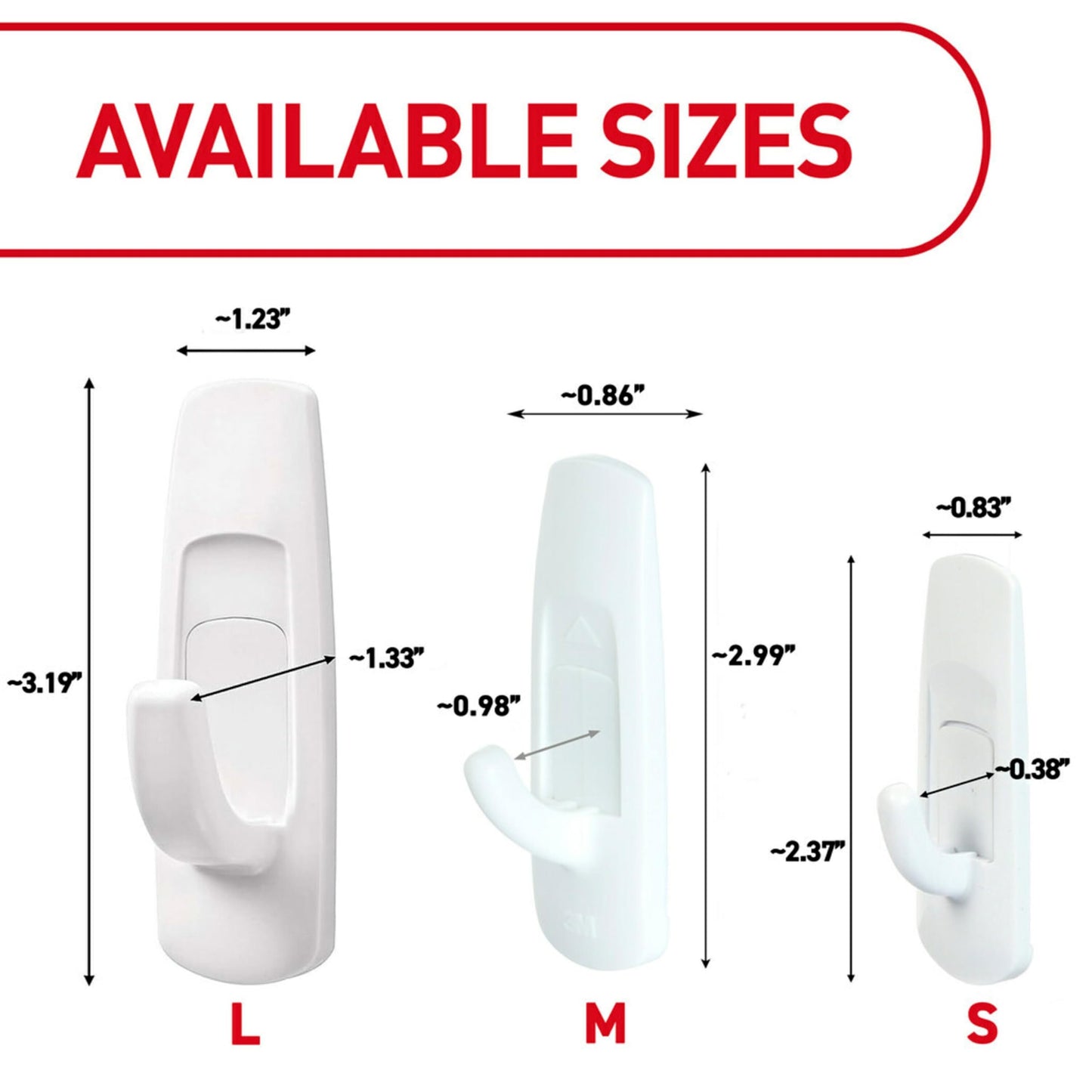 Command Large Utility Hooks, 14 Hooks and 16 Strips, Damage-Free Hanging Wall Hooks with Adhesive Strips, No Tools Adhesive Hooks for Hanging, Organization and Storage (Pack of 2)