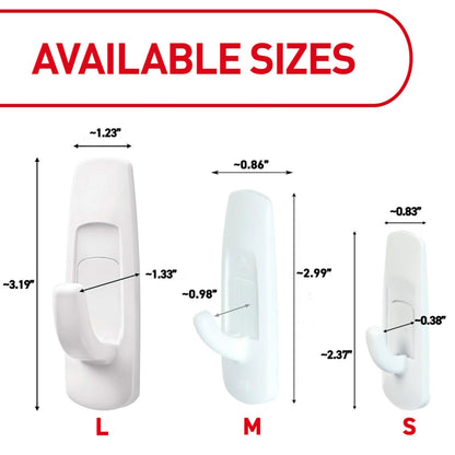 Command Large Utility Hooks, 14 Hooks and 16 Strips, Damage-Free Hanging Wall Hooks with Adhesive Strips, No Tools Adhesive Hooks for Hanging, Organization and Storage (Pack of 2)