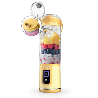 Ninja BC151BK Blast Portable Blender, Cordless, 18oz. Vessel, Personal Blender-for Shakes & Smoothies, BPA Free, Leakproof-Lid & Sip Spout, USB-C Rechargeable, Dishwasher Safe Parts, Black