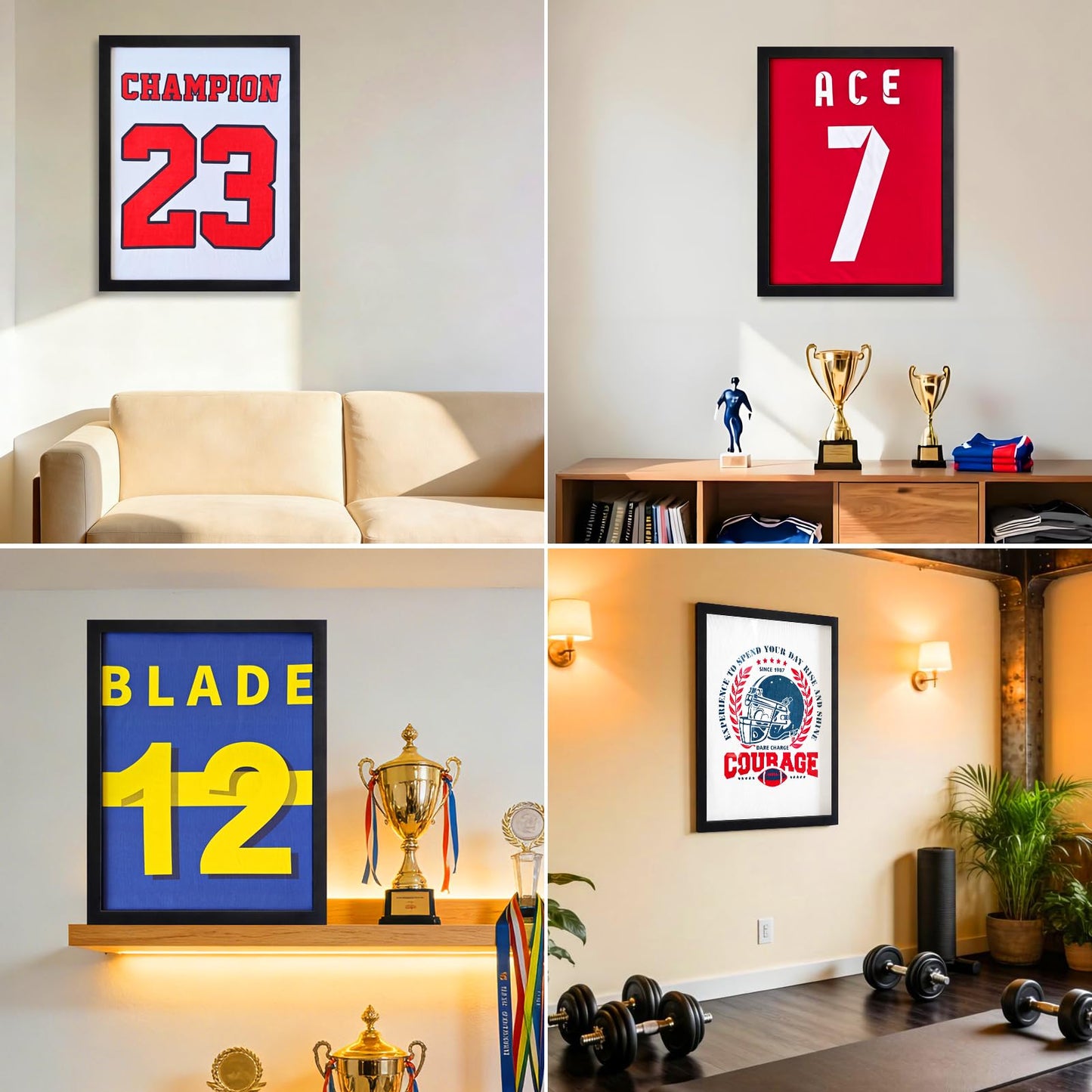 2 Pack Jersey Shadow Box ,Jersey Frame Display Case,Sports Jersey Display Frame with Pine Wood for Hockey Soccer Basketball Baseball Shirts