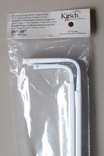 Kirsch 6223 Double Curtain Rods, 28" - 48"