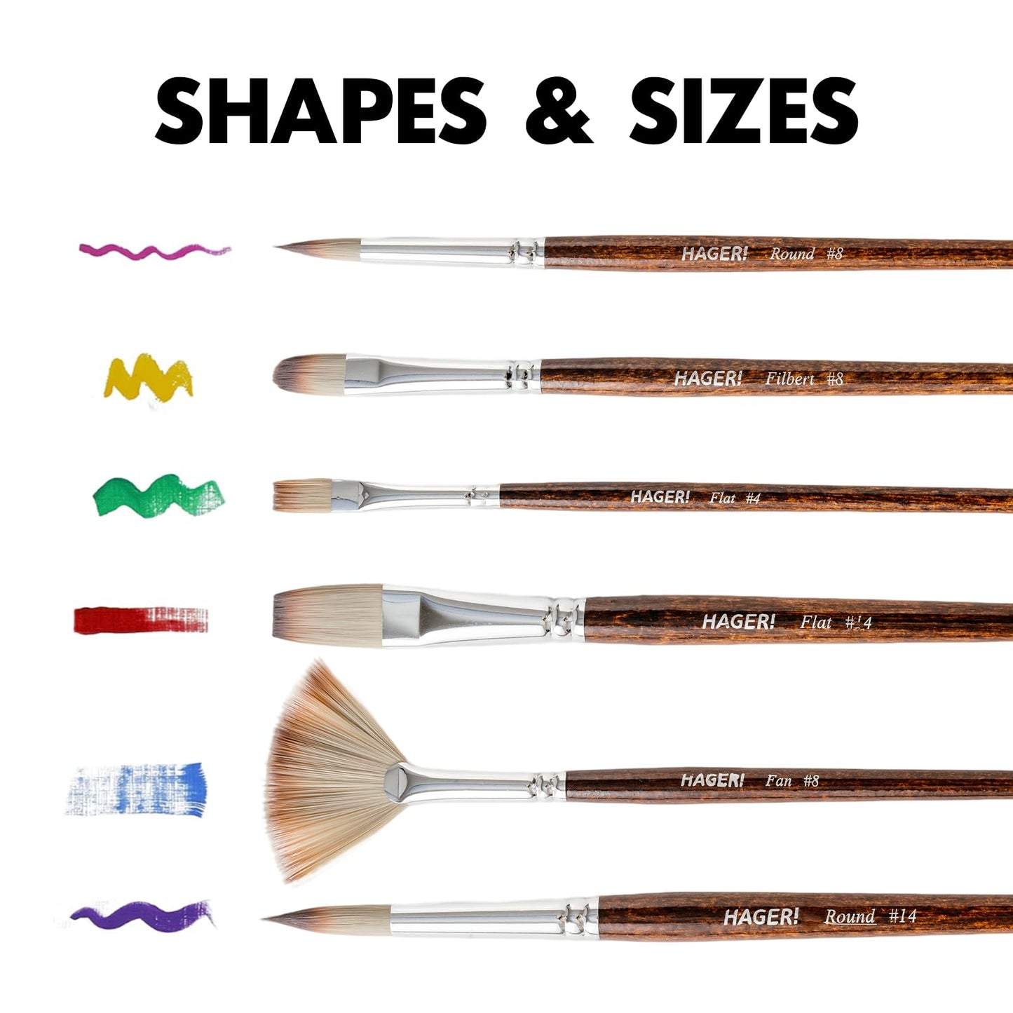HAGERI 25 Pieces Paint Brushes, Expert Synthetic Nylon Bristles Paint Brush Kit with Palette Knife & Suede Leather Roll, Paint Brushes Set for Oil, Acrylic, Watercolor, Gouache and Detail Paintings