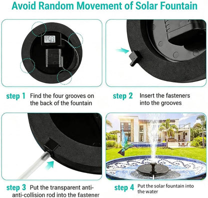 Solar Bird Bath Fountain Pump by 9V | 3.5W Free Standing Solar Panel Water Sprinkler for Garden