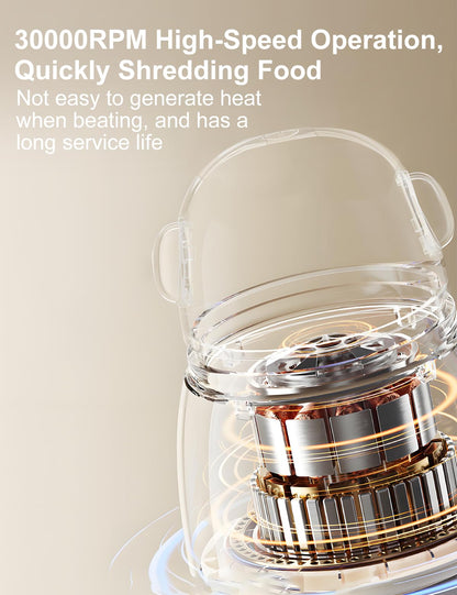 Swenteling Baby Food Maker, Creamy White Baby Food Blender, 10oz Food Puree Maker, Food Processor for Foods Fruit Vegetable Meat, 8-Second Quick Soft Food Prep，BPA-Free