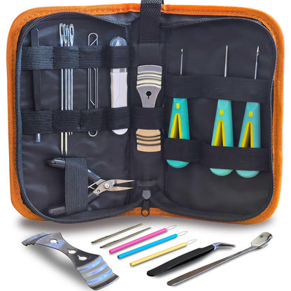 Candle Making Kit for Adults Beginners with Storage Bag, Candle Making Supplies Used for Punching and Inserting Candle Mold Wicks, Candle Making Tools Including Punching Needle with Hook and Large Eye