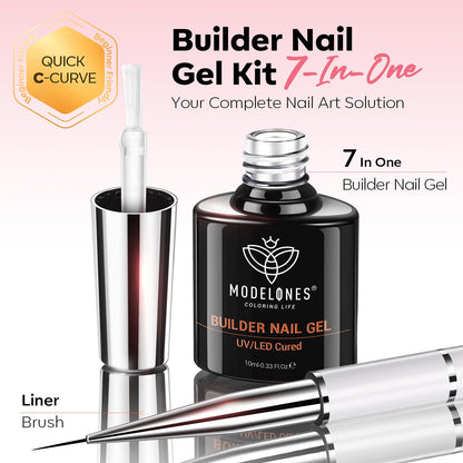 modelones 15 ml Nail Dehydrator and Primer, Acid Free Base Coat Natural Prep Dehydrate & Bond Primer Kit, Hema-Free Acrylic Nail Supplies