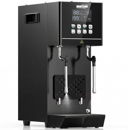 WantJoin Commercial Milk Frother & Beverage Heater - 2000W Multi-functional Milk Steamer Machine with LED Display Panel for Latte Cappuccino Coffee Milk Tea Foam & Hot Water Dispenser, Hotel Home Use