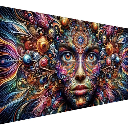 COHAYISY Large 5D Face Diamond Painting Kits Modern Abstract Art, DIY Full Drill Diamond Art for Adults, Home Wall Decoration 15.7x27.5 inch