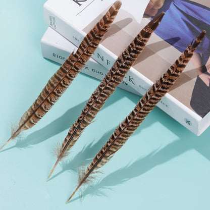 obmwang 27Pcs 25-30cm Natural Pheasant Feathers for DIY Craft Wedding Home Party Decorations