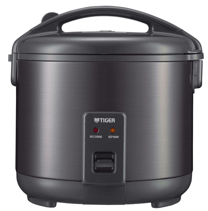 Tiger JNP-S18U-KY 10 Cup Capacity White Rice Cooker with Non-Stick Inner Pot, Retractable Power Cord, and Keep Warm up to 12 hours (Obsidian Black)
