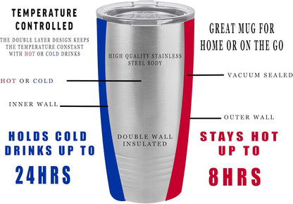 Rogue River Tactical Funny Sarcastic Nice Person 20 Oz. Travel Tumbler Mug with Lid, Vacuum Insulated Work Gift