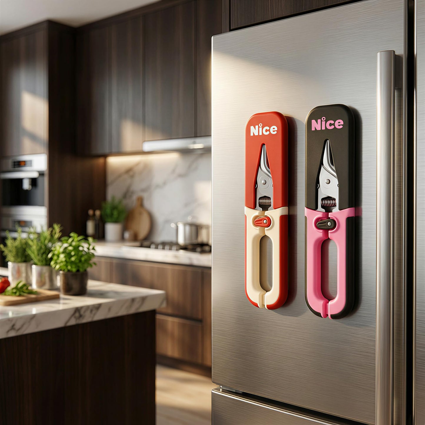 Magnetic Kitchen Shears Heavy Duty - Professional Poultry Scissors with Magnetic Sheath, Never Lose Your Scissors Again. Ultra Sharp Multipurpose Utility Shears for Chicken, Meat, Herbs, BBQ