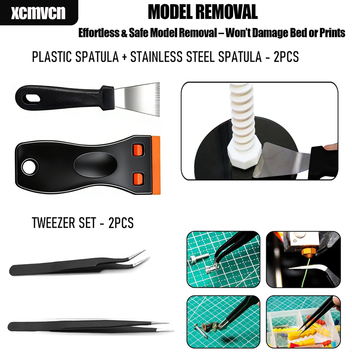 43Pcs 3D Printer Tools Kit, Complete 3D Printing Accessories & Maintenance Set for All FDM and SLA Printers | Includes Nozzle Cleaning Kit, Scrapers, Brushes, Wire Cutters, Engraving Knife, Files
