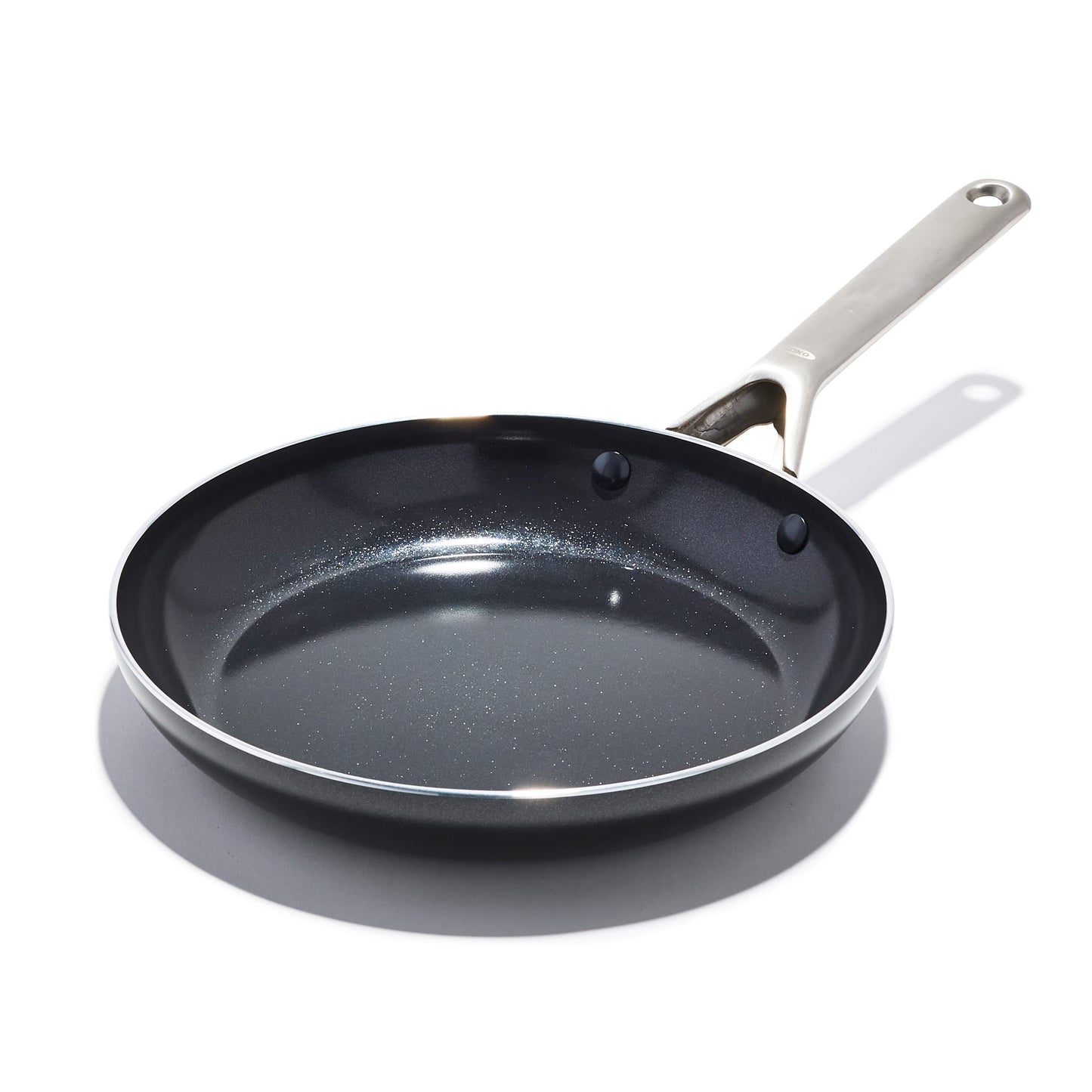 OXO Agility 10" Nonstick Frying Pan Skillet, Ceramic PFAS-Free Nontoxic Cookware, Induction Suitable, Compatible on All Cooktops, Dishwasher & Oven Safe, Stainless Steel Handle, Black