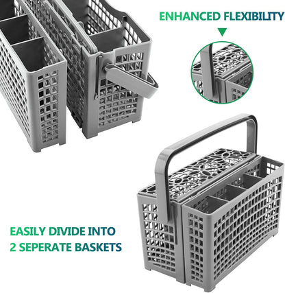 Cenipar Universal Dishwasher Silverware Replacement, 2 in 1 Utensil Basket with Handle