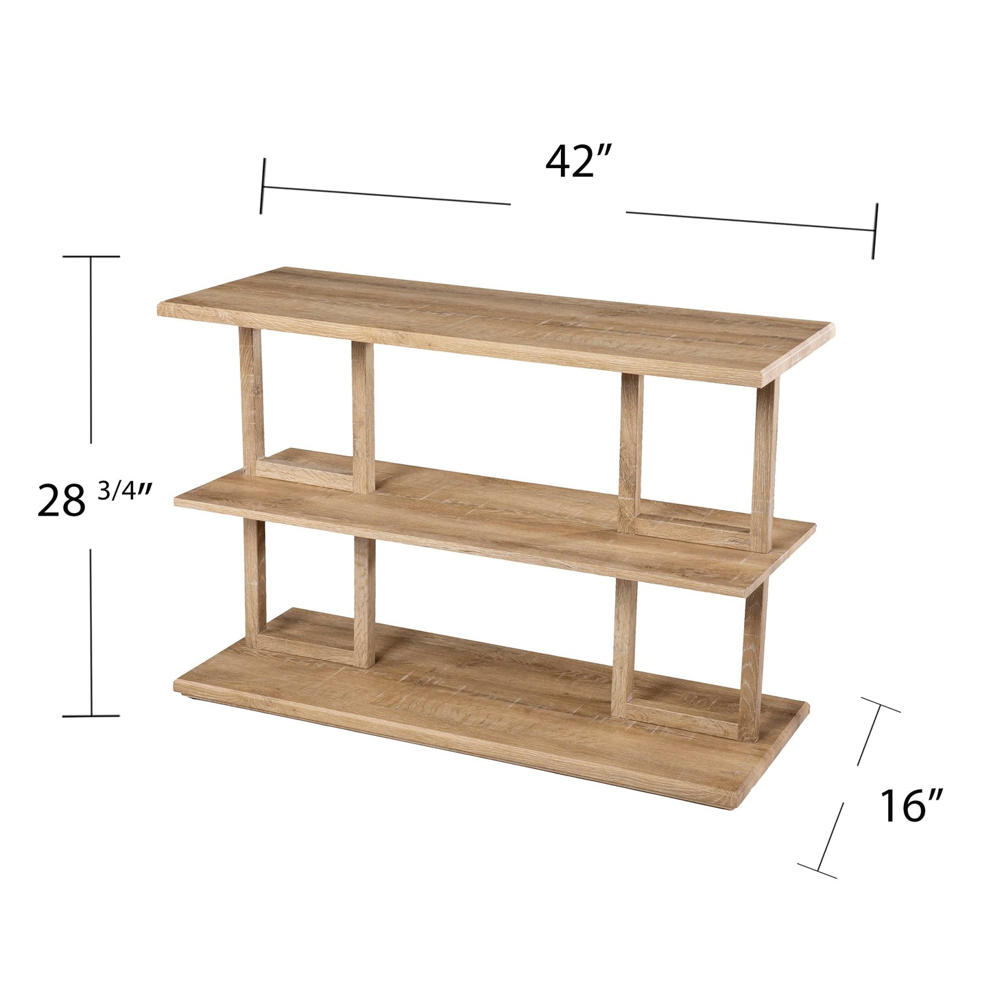SEI Furniture - Markworth Geometric Console Table - Transitional Design, Natural Iron and Wood - Ideal for Entryway, Living Room (CK1101703)