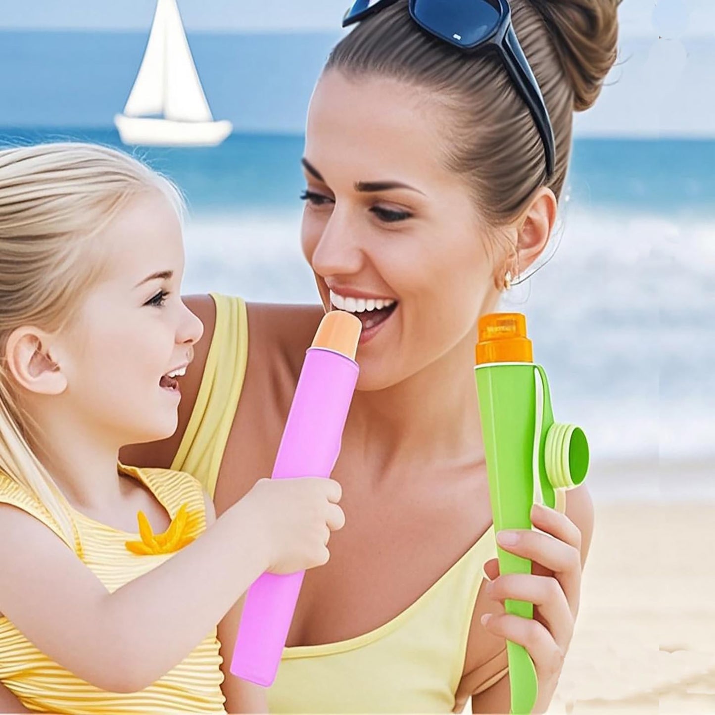 Silicone Ice Pop Mold Wpunwen Popsicle Molds with Lids 6 Pcs Silicone Popsicle Molds Reusable Popsicle Tubes with Clean Brush Durable Pure Color