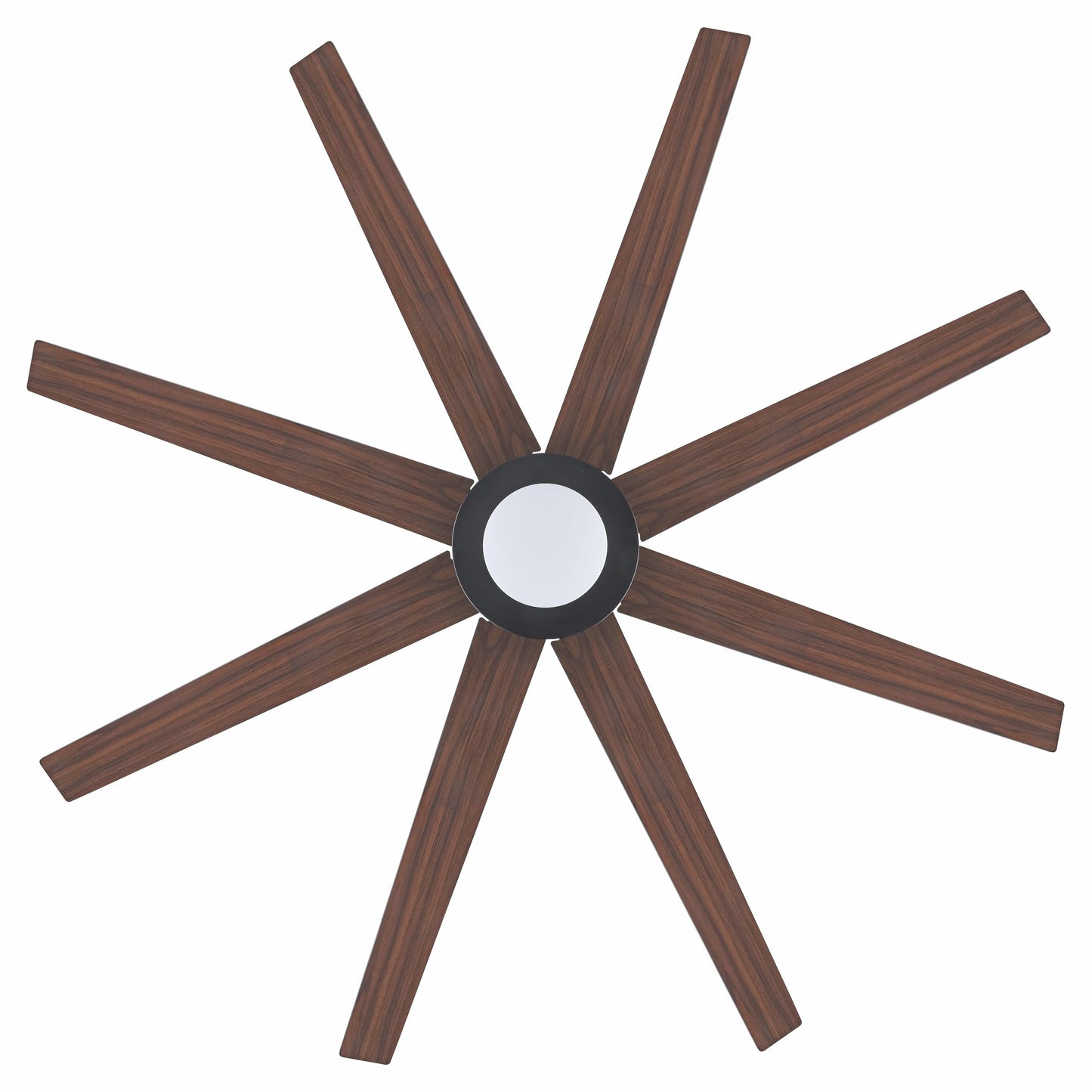 WINGBO 72" Ceiling Fan with Light and Remote Control, 6 Speed Reversible DC Motor, Dimmable LED Light, for Home and Commercial Use, Living Room/Shop/Warehouse Black/Walnut