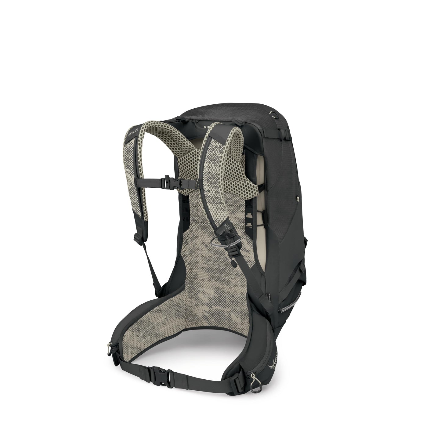 Osprey Stratos 34L Men's Hiking Backpack - Camping Bag with Waterproof Raincover, Bottle Pockets, & Gear Straps, Raven Black