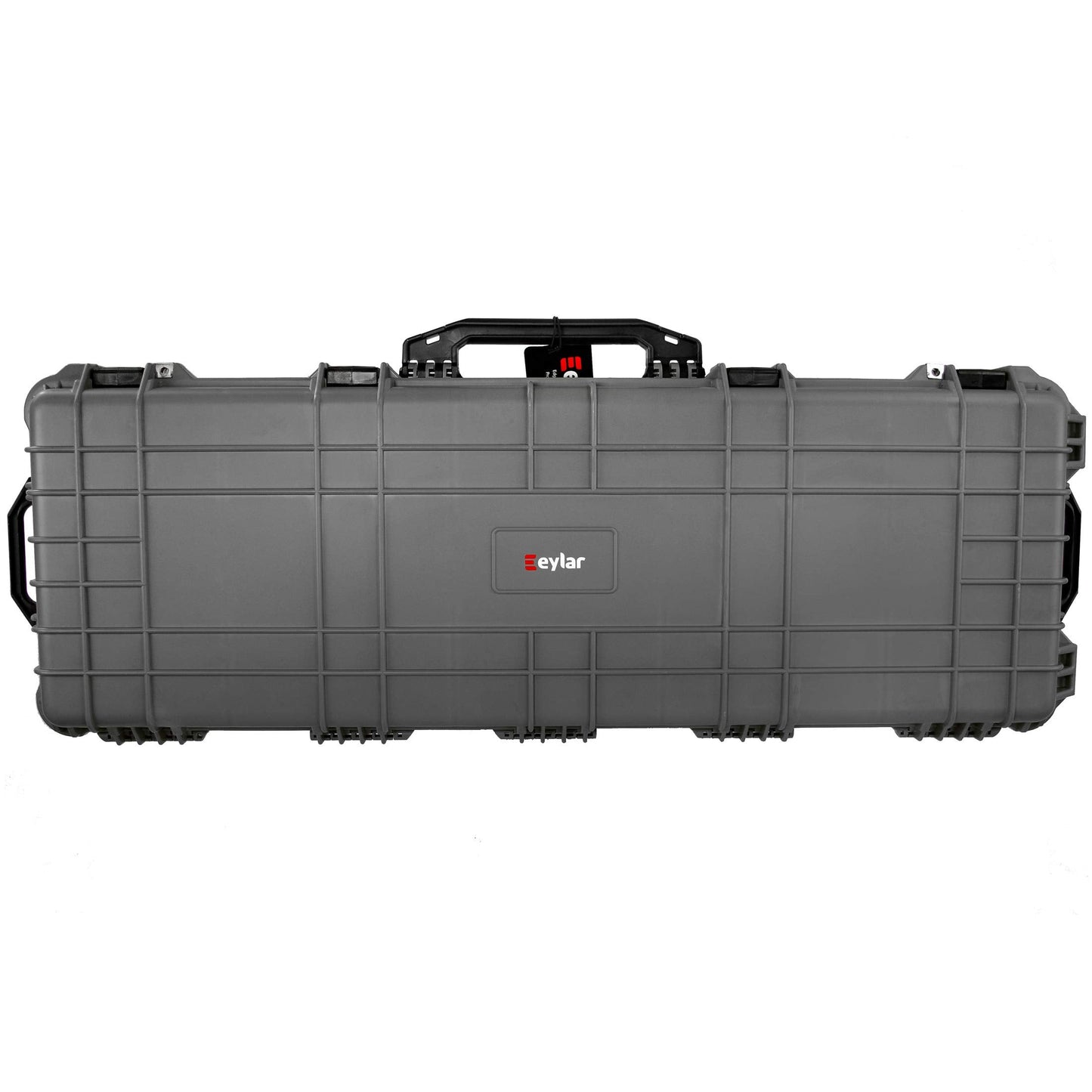 Eylar 53" Inch Protective Roller Rifle Hard Case with Foam, Waterproof & Crushproof, Two Rifles Or Multiple Guns, Pressure Valve with Lockable Fittings Gray (Gray)
