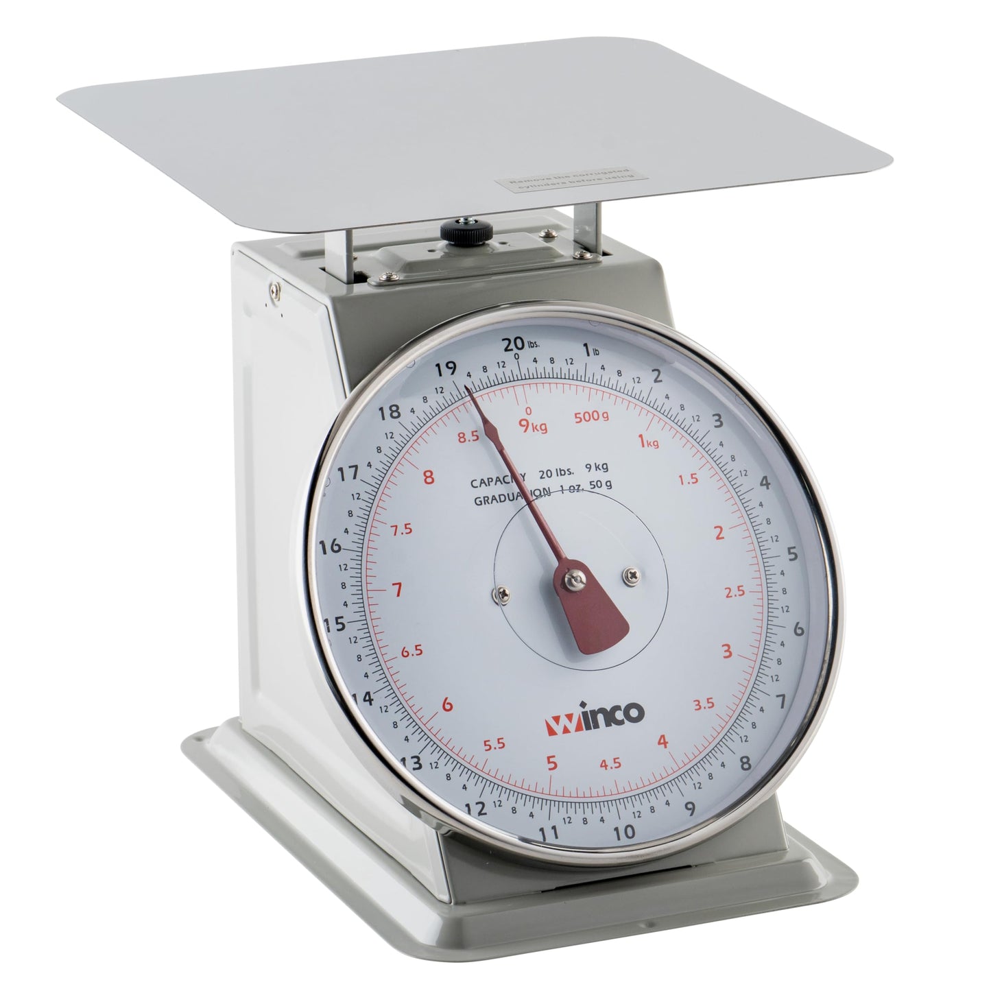 Winco Analog Receiving Scale with Dial, 8"