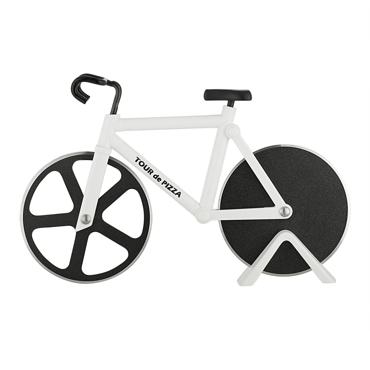 Bicycle Pizza Cutter - TOUR de PIZZA Cutter with Display Stand - White Elephant Gifts, Kitchen Gagdets, Funny Gift Ideas