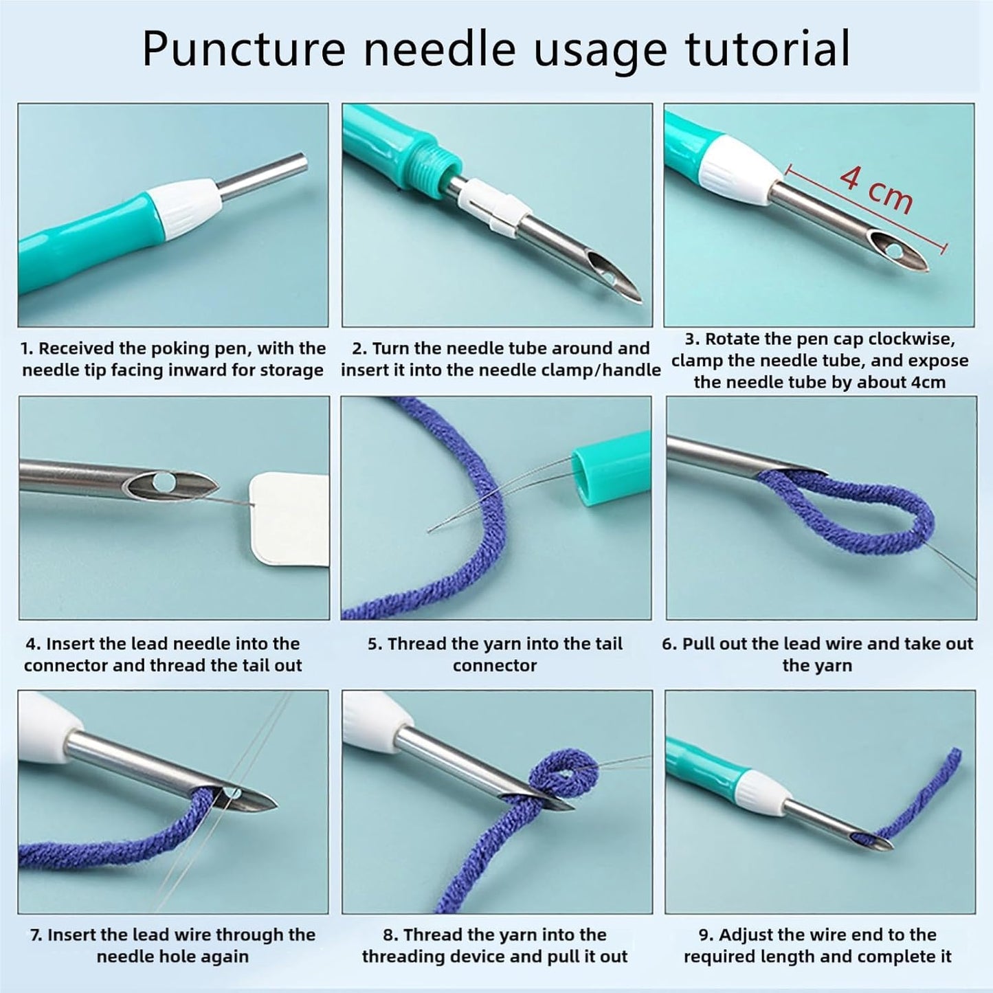Punch Needle Kit for Beginners, Punch Stitching Kit for Adults, Needle Punch Kits for Adults, Snow and Birds Embroidery Set for DIY Art Crafts