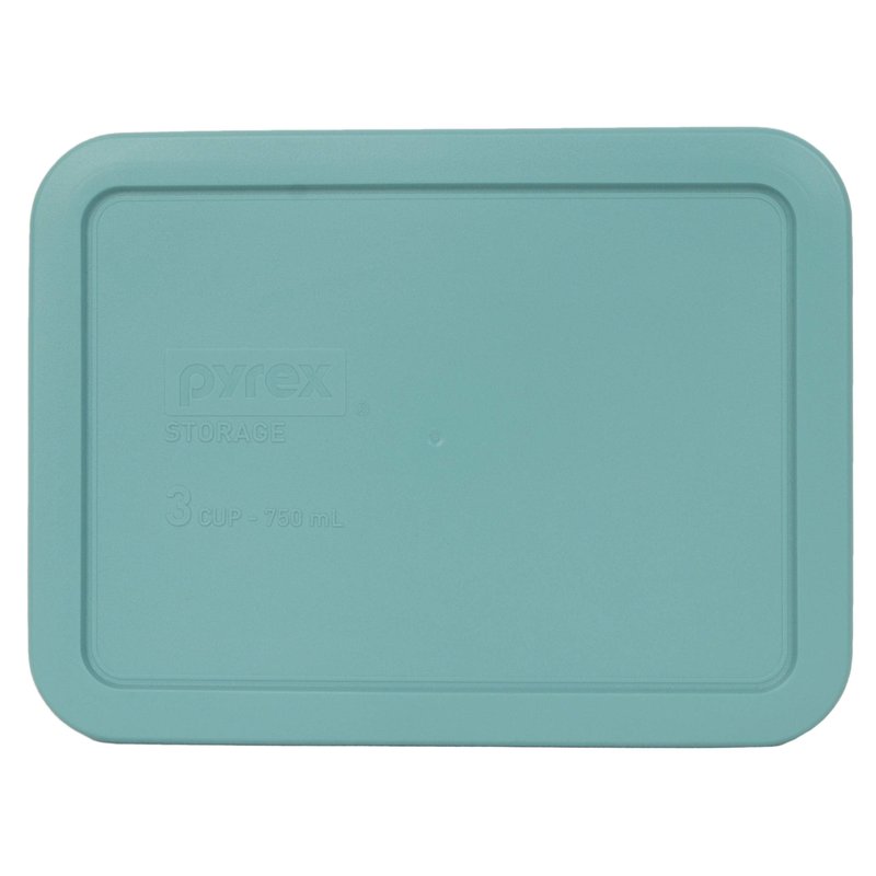 Pyrex 7210-PC 3-Cup (1) Purple, (1) Turquoise, & (1) Edamame Green Food Storage Replacement Lids - Made in USA