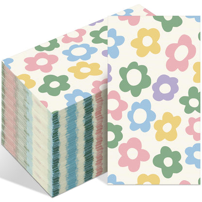 Tinlade 100 Pcs Disposable Paper Hand Towels for Bathroom, Paper Guest Towels for Powder Room Disposable Dinner Napkins for Birthday Bridal Shower Tea Party Supplies Table Decor (Retro Flower)