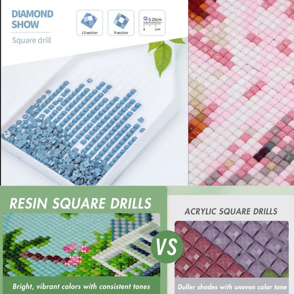 15 Packs Diamond Art Kits for Adults, Small Diamond Painting Projects Full Square Drill Gem Art Kits, Mini DIY 5D Paint With Diamond Dots Crafts with Tools, Classic Masterpiece Wall Decor Gift