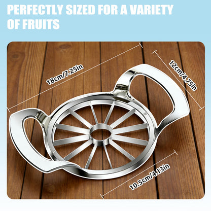 Apple Slicer,12 Blade Extra Large Apple Corer, Heavy Duty Stainless Steel Apple Cutter and Divider，Easy to Use, Time-Saving,Kitchen Tool (12 Blades)