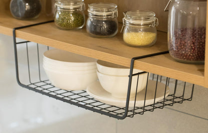 Hanging Under Shelf Metal Storage Basket, Set of 2