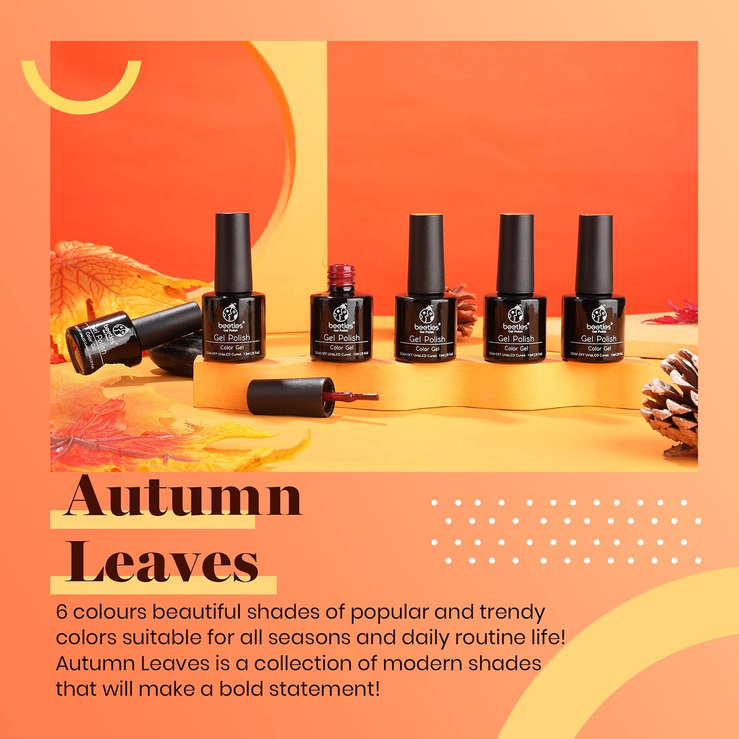 Beetles Halloween Gel Nail Polish Set – Wicked Mystic 8 Colors Gel Polish Kit, Gold Silver Black Green Blue Cat Eye Purple Red Glitter with Nail Art Accessories UV LED Soak Off Manicure Gift for Women