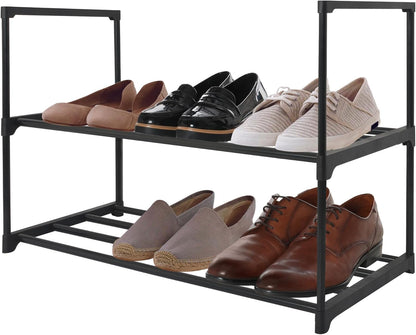 17x26.5 2 Closets, Americanflat Shoe Organizer - Tier Shoe Rack Storage Shelf with Sturdy Steel Frame - Ideal