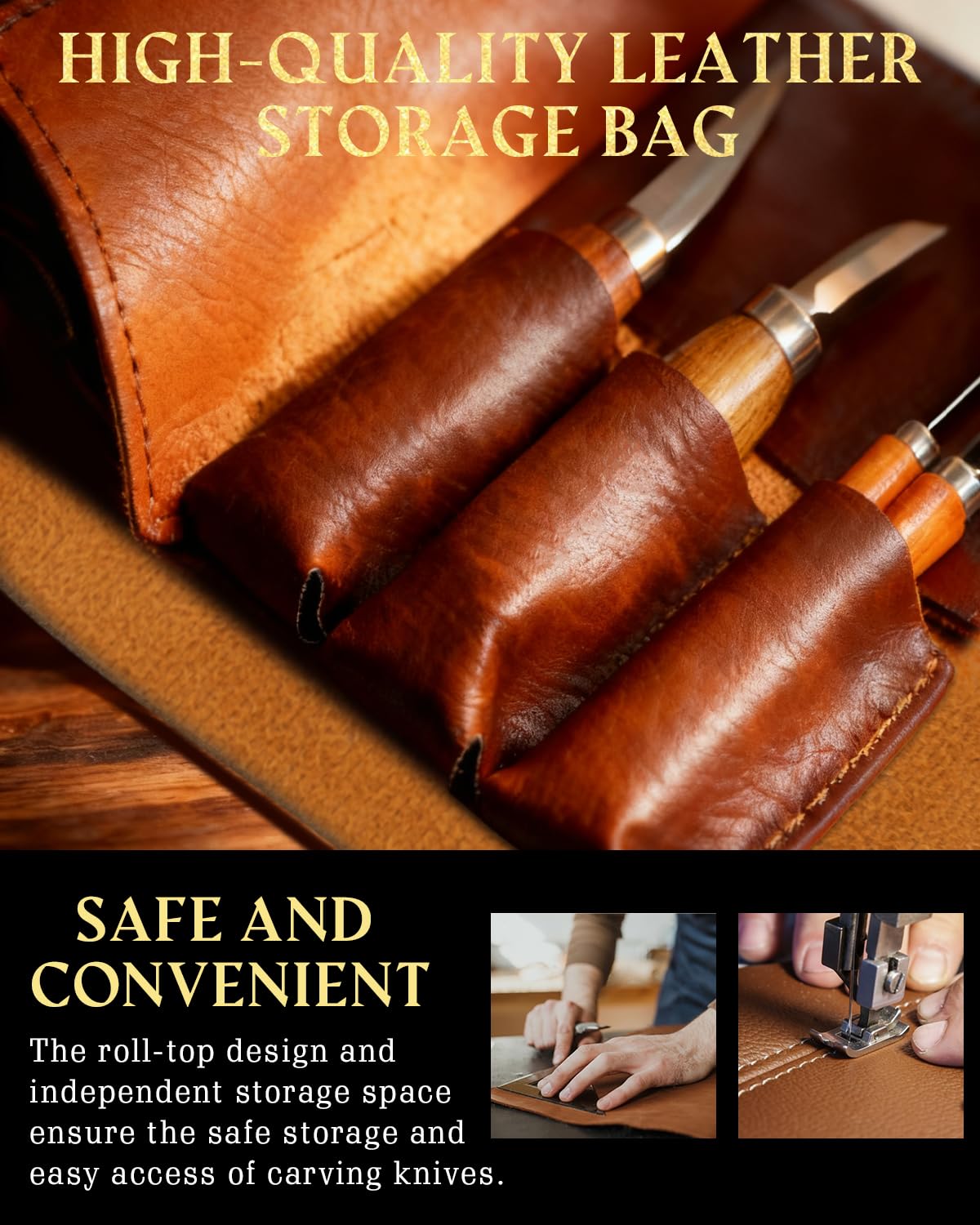 Wood Carving Kit Whittling Kit: Deluxe Wood Carving Tools Knife Set with Leather Case - Woodworking Hobby Kit for Beginners Adults Kids - DIY Art Craft Gift for Men Teens