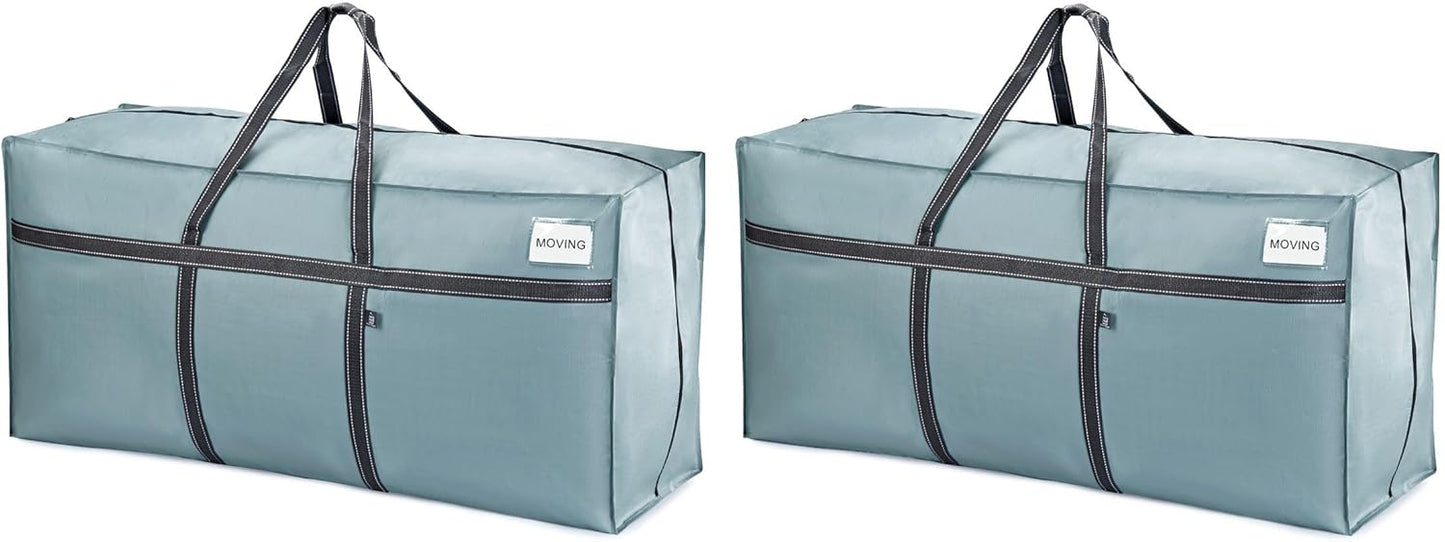 VENO Extra Large Moving Bags - Heavy Duty Storage Solution | 2 Pack Light Blue Matte for College & Holiday Use