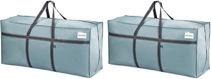 VENO Extra Large Moving Bags - Heavy Duty Storage Solution | 2 Pack Light Blue Matte for College & Holiday Use
