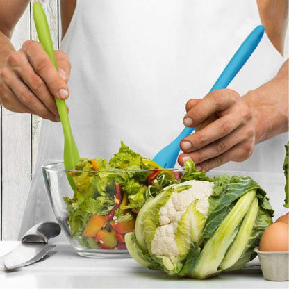 4 Pieces Silicone Slotted Spoons,Nonstick Mixing Serving Spoons for Kitchen Cooking Bake Stir Draining Tool