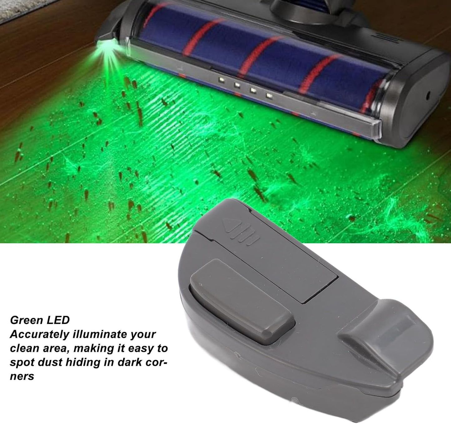 Vacuum Cleaner Dust Display LED Lamp, Green Light for Upright and Stick Vacuum Cleaners