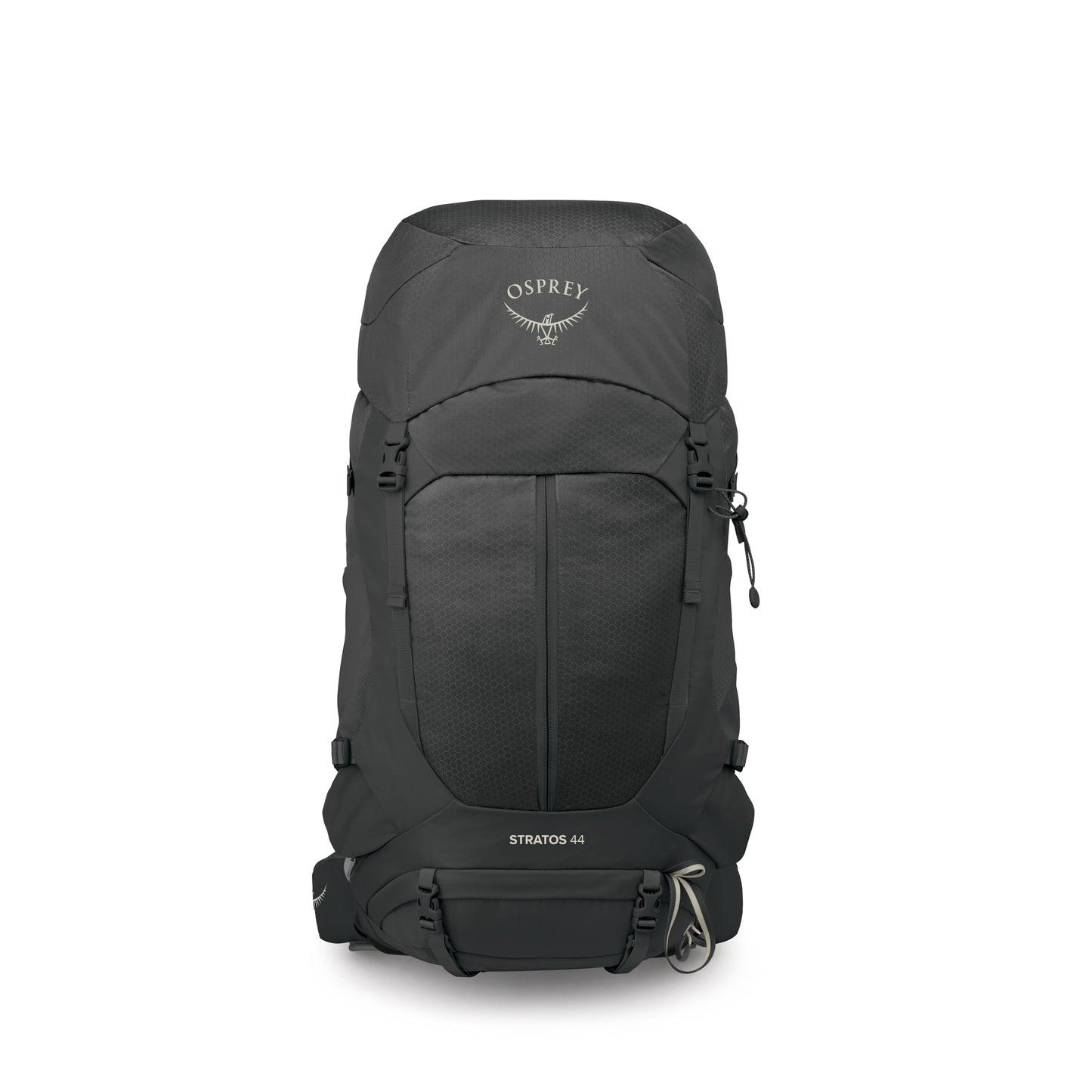 Osprey Stratos 44L Men's Hiking Backpack - Lightweight Backpacking Pack with Waterproof Raincover - Camping Bag, Raven Black